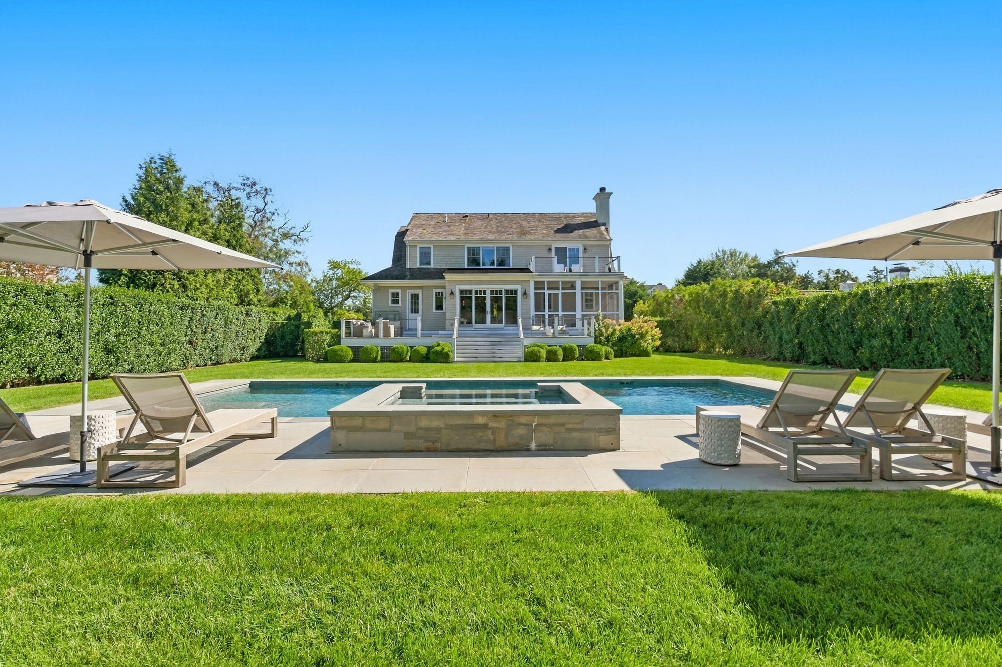 Pool and backyard, Westhampton Beach