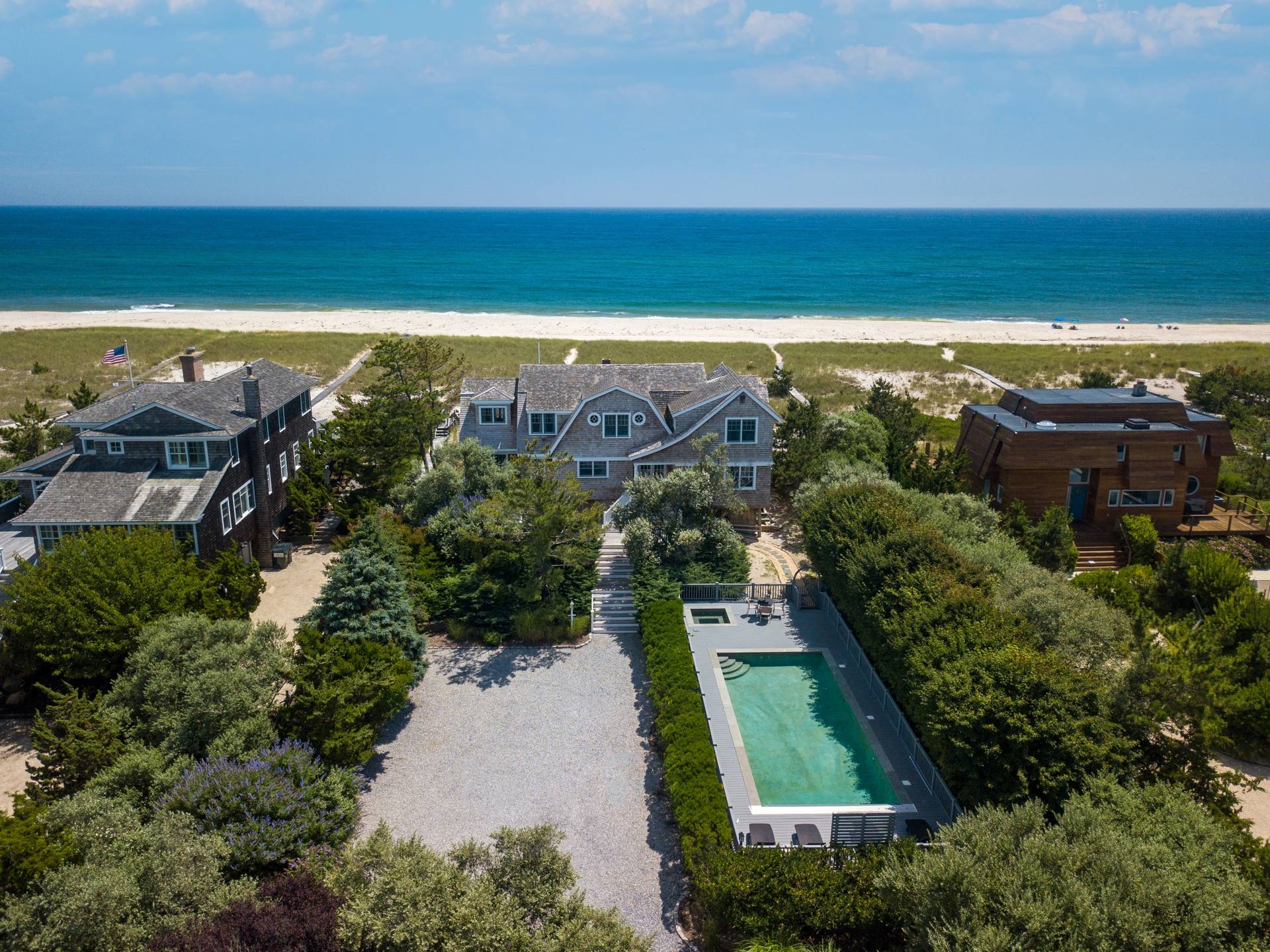 Oceanfront shingle home with pool, Westhampton Beach